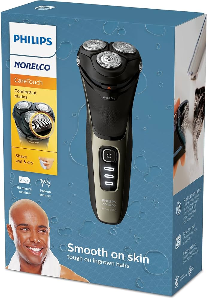 Philips Norelco CareTouch Head Shaver, Rechargeable Wet